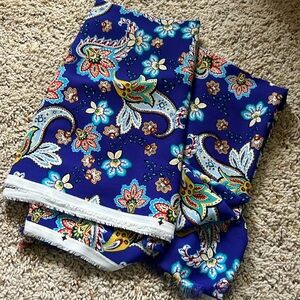 Wooldobby Royal Blue, Teal, & Yellow Paisley Fabric